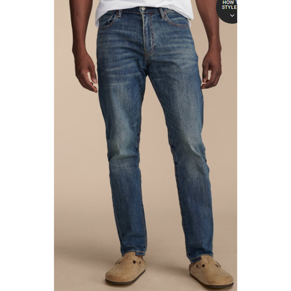 Lucky Brand 412 Athletic Slim Jean Men's 38 x 32 Blue Advanced Stretch Mid Rise - Picture 10 of 10
